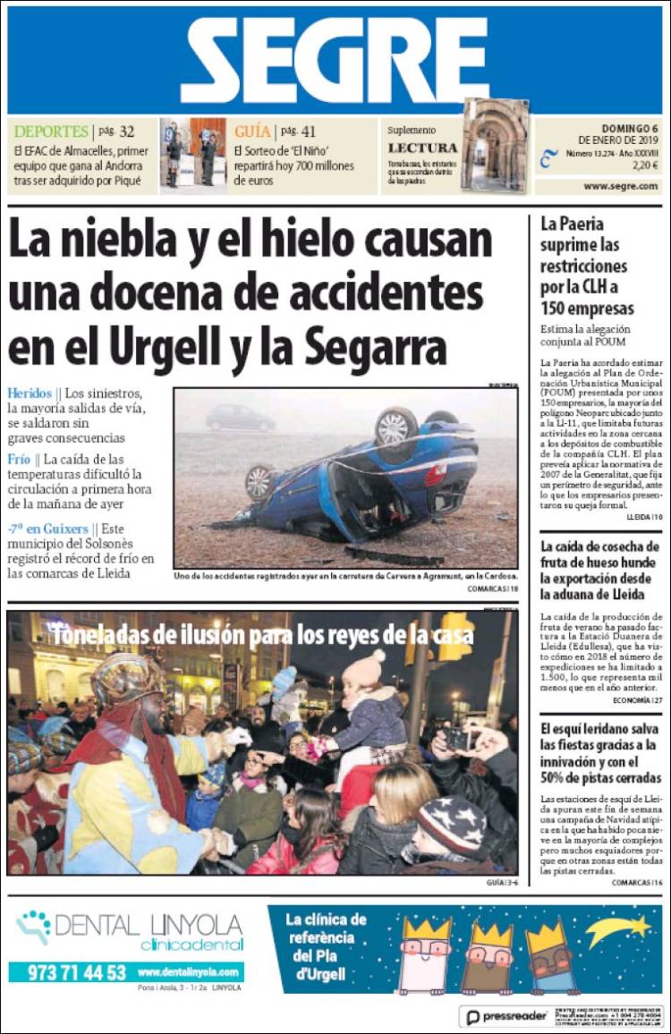 Portada de Segre  (Espa&ntilde;a)