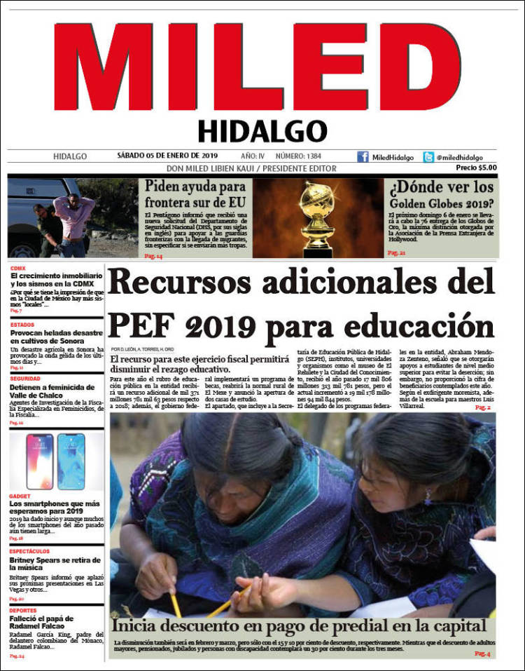 Portada de Miled - Hidalgo (M&eacute;xico)