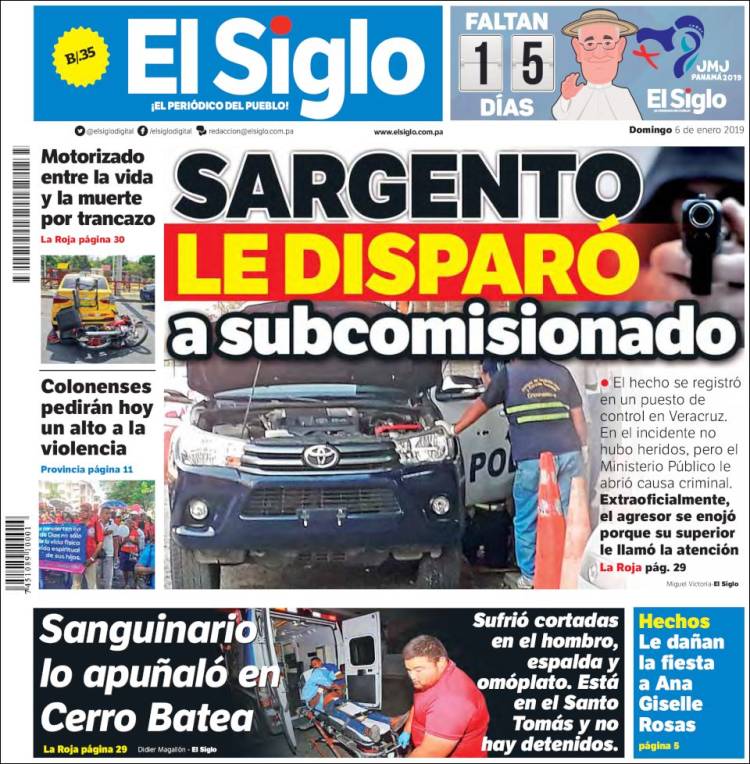 Portada de El Siglo (Panam&aacute;)