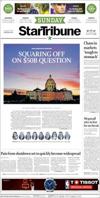 Portada de Star Tribune (USA)