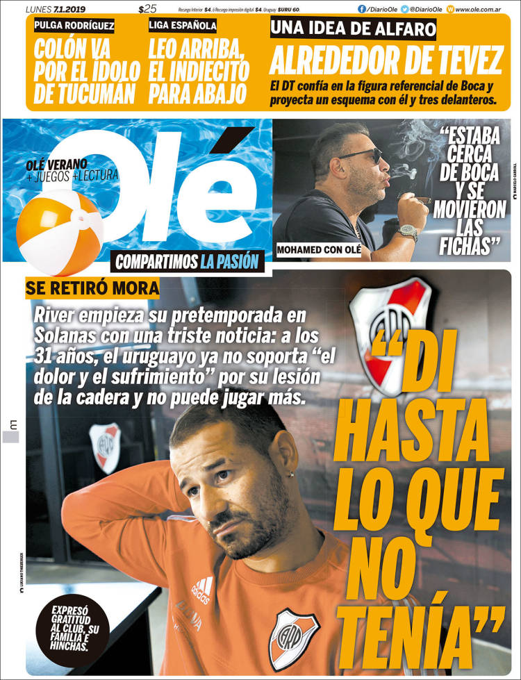 Portada de Olé (Argentina)