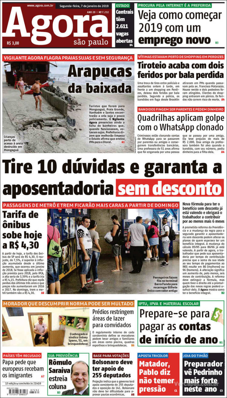 Portada de Agora São Paulo (Brasil)