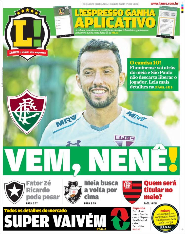 Portada de Lance! (Brasil)