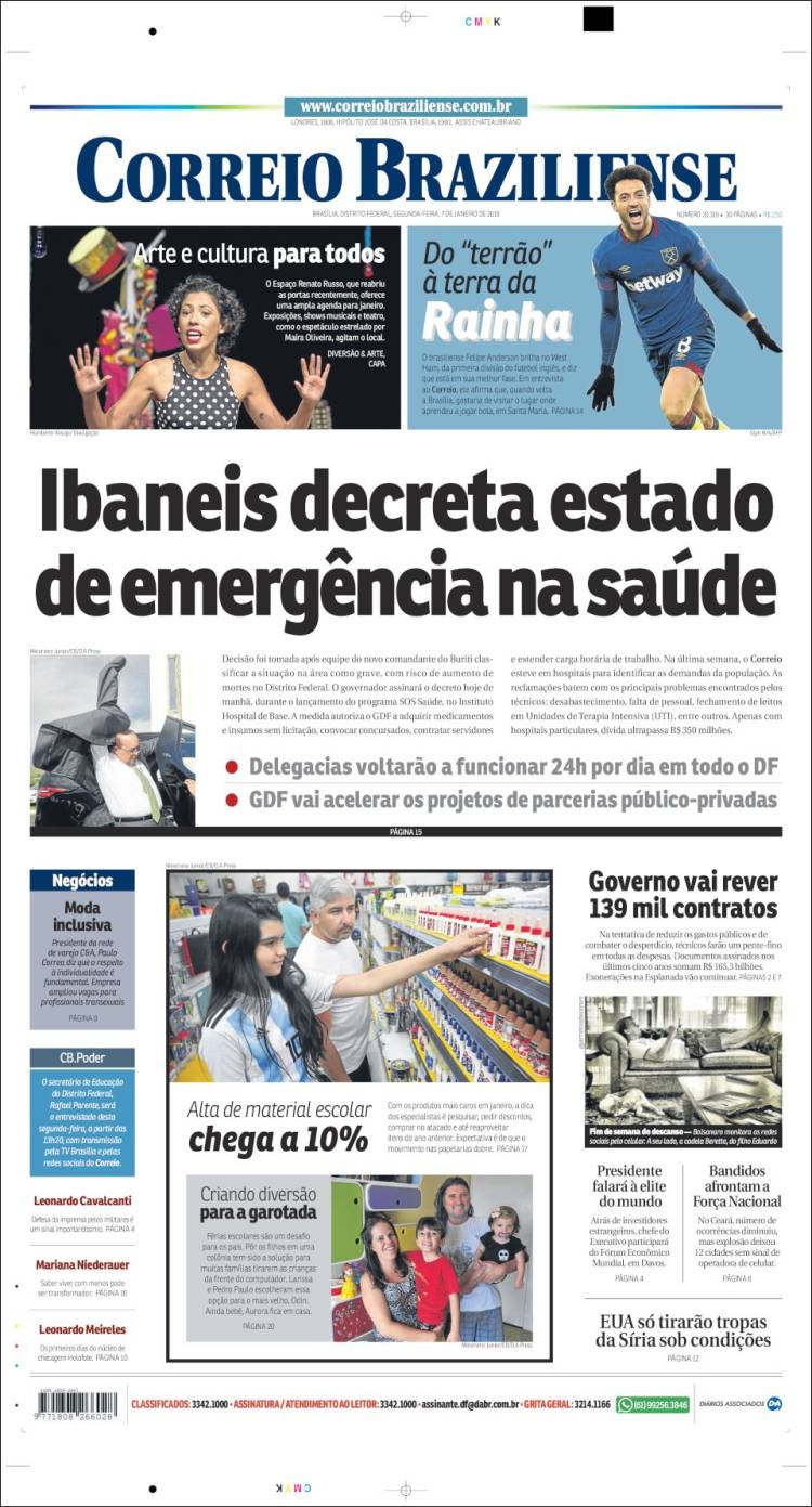 Portada de Correio Braziliense (Brasil)