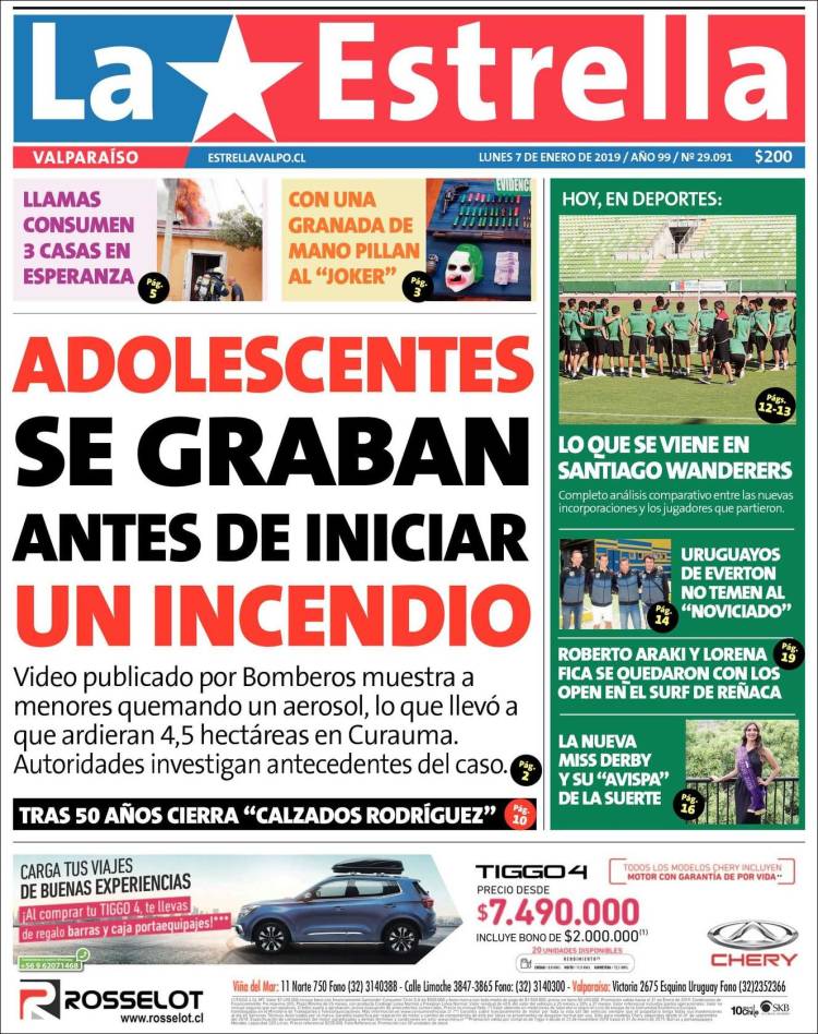 Portada de Estrella de Valparaiso (Chile)