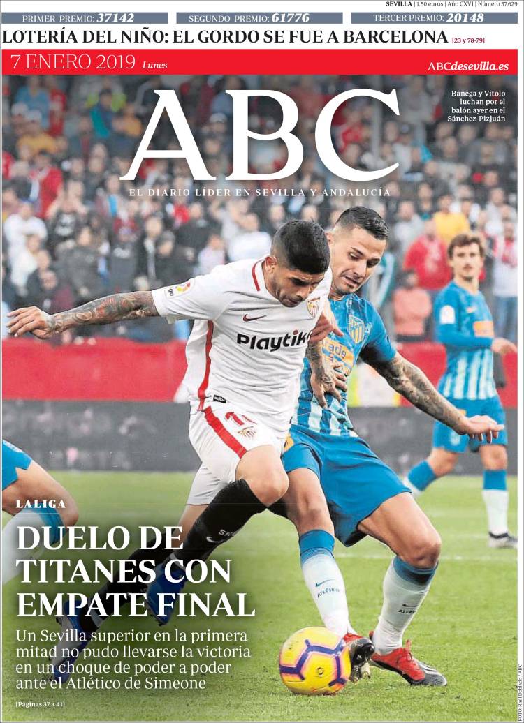 Portada de ABC - Sevilla (Espa&ntilde;a)