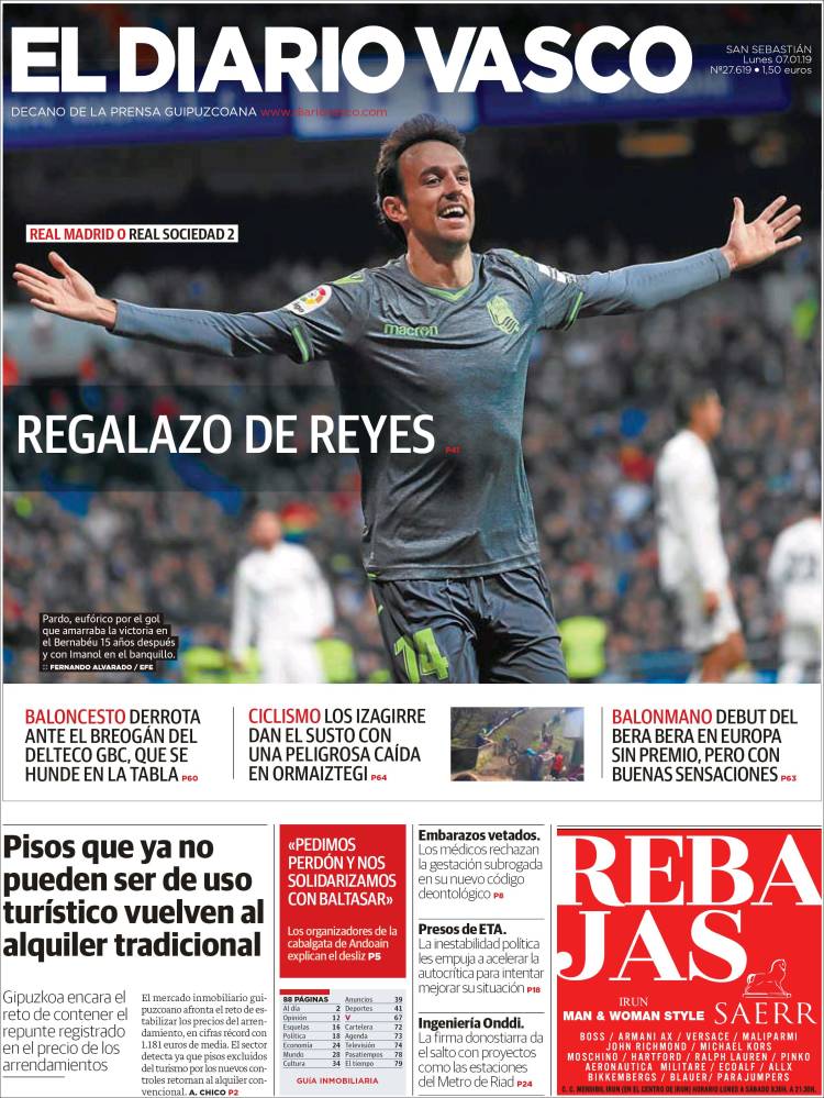 Portada de Diario Vasco (Espa&ntilde;a)