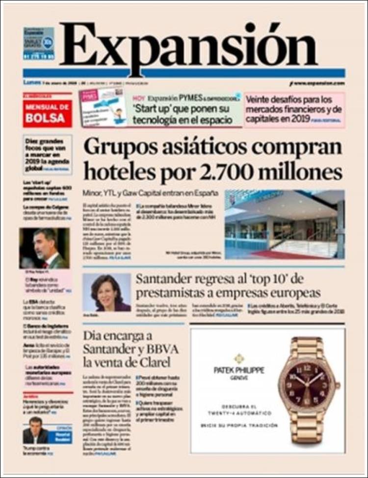Portada de Expansión (Espa&ntilde;a)