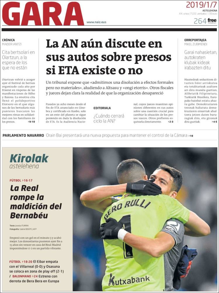 Portada de Gara (Espa&ntilde;a)