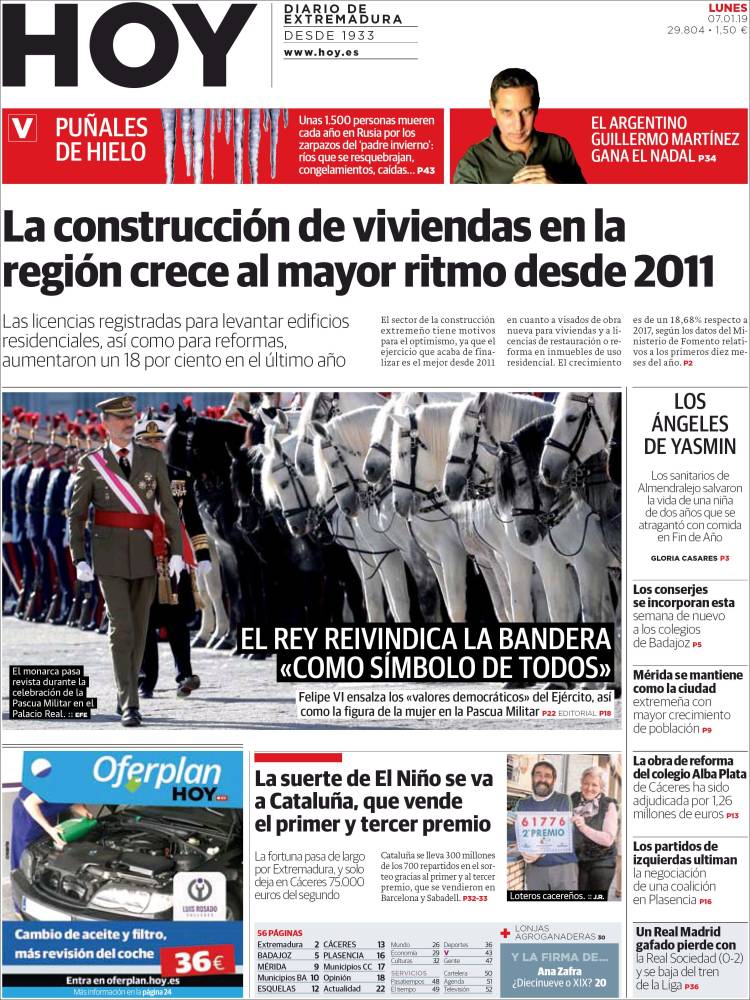 Portada de Hoy - Caceres (Espa&ntilde;a)