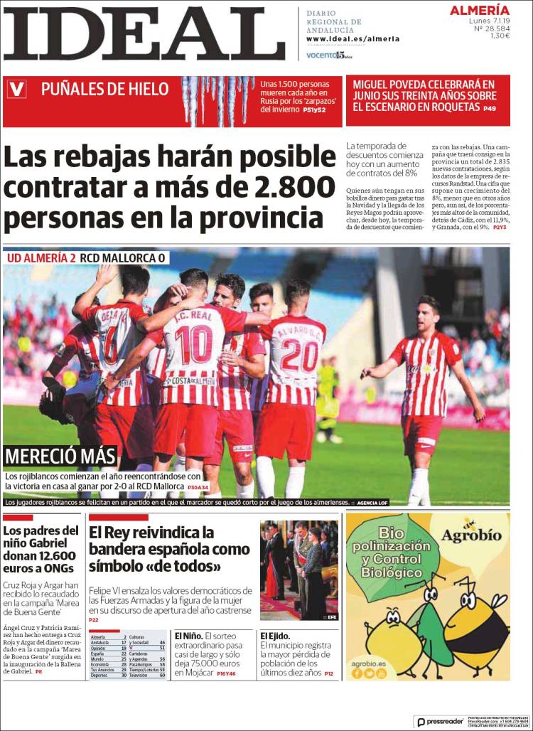 Portada de Ideal Almeria (Espa&ntilde;a)