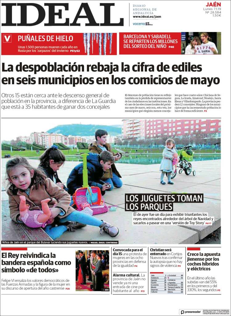 Portada de El Ideal de Jaén (Espa&ntilde;a)
