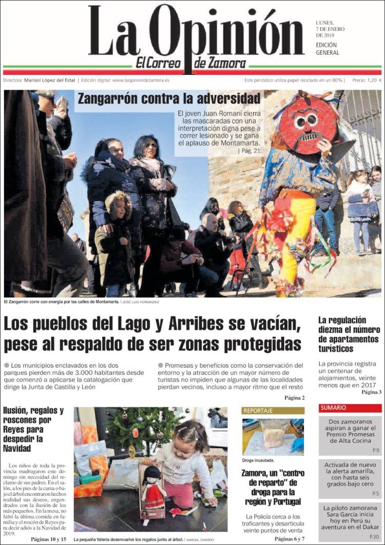 Portada de La Opinión - El Correo de Zamora (Espa&ntilde;a)