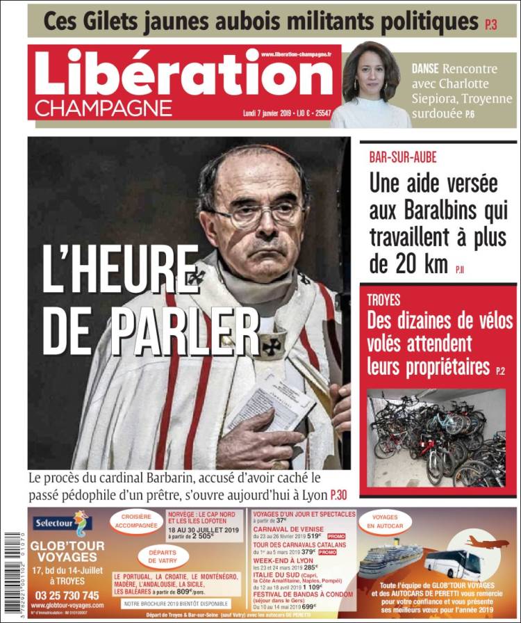 Portada de Libération Champagne (Francia)
