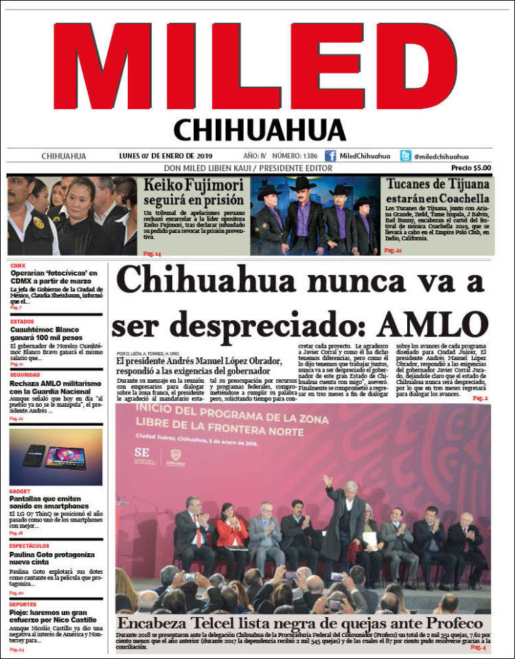 Portada de Miled - Chihuahua (México)