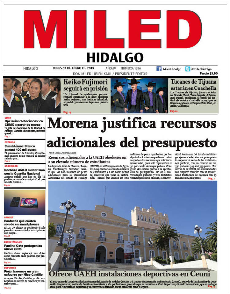 Portada de Miled - Hidalgo (México)