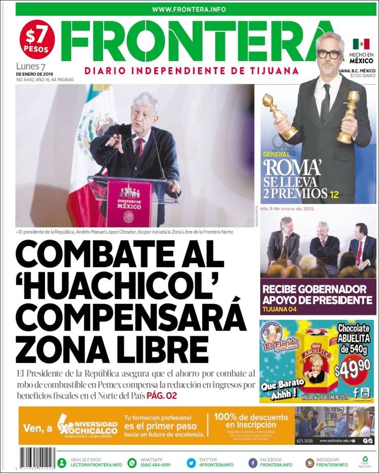 Portada de Frontera (México)