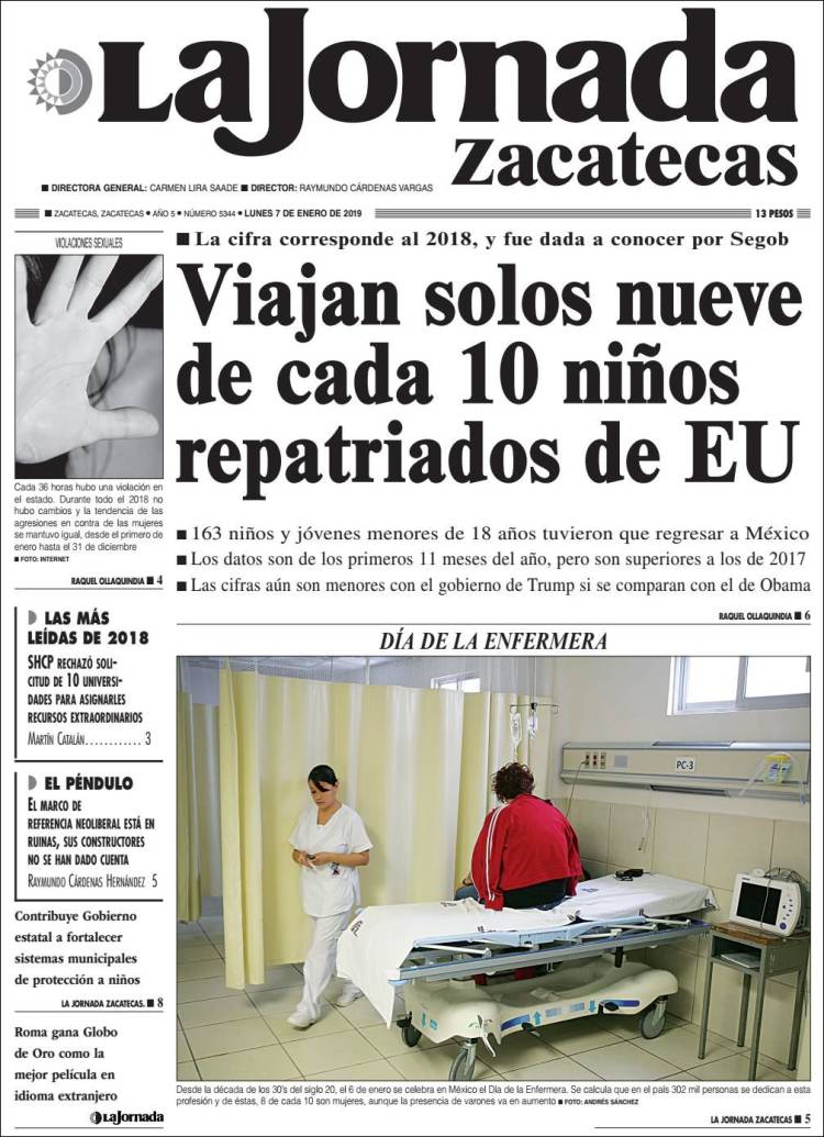 Portada de Jornada de Zacatecas (México)