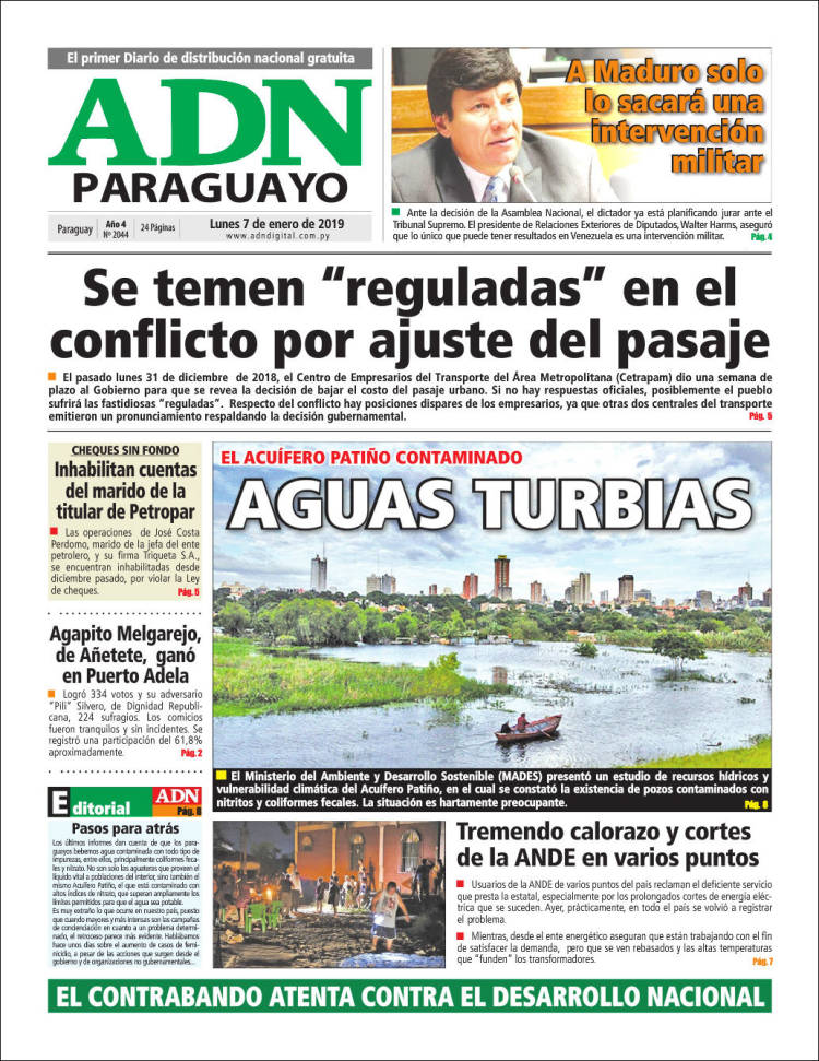 Portada de ADN Paraguayo (Paraguay)