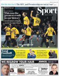 Portada de Telegraph Sport (Reino Unido)