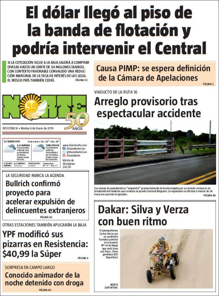 Portada de Diario Norte (Argentina)