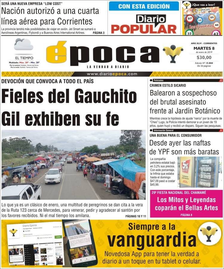 Portada de Diario Época (Argentina)
