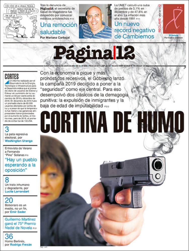 Portada de Página/12 (Argentina)