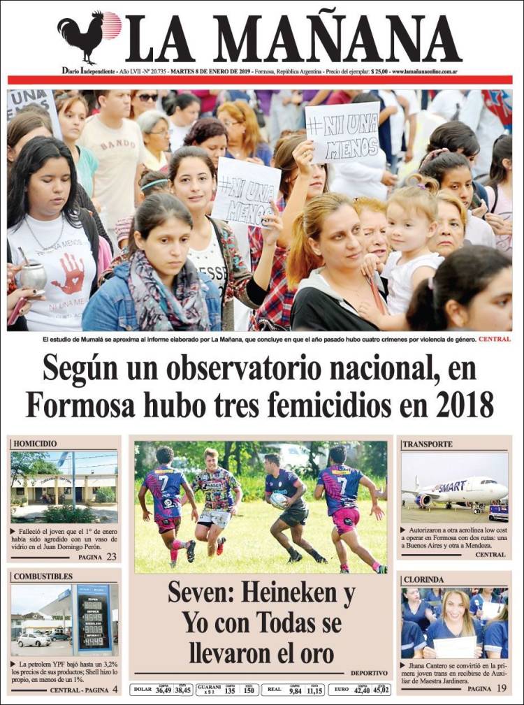 Portada de Diario La Mañana (Argentina)