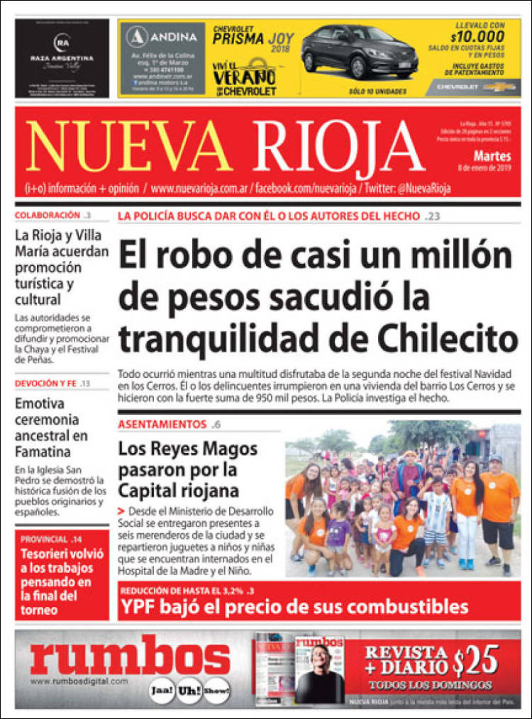 Portada de Nueva Rioja (Argentina)