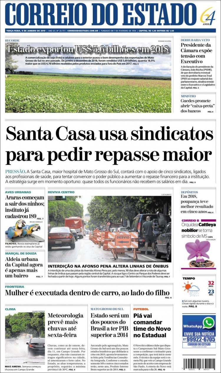 Portada de Correio do Estado (Brasil)