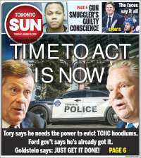 Portada de The Toronto Sun (Canadá)