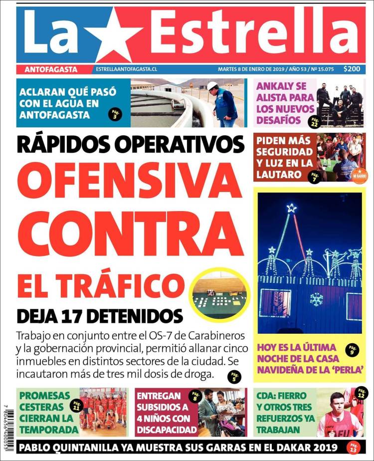 Portada de La Estrella del Norte (Chile)