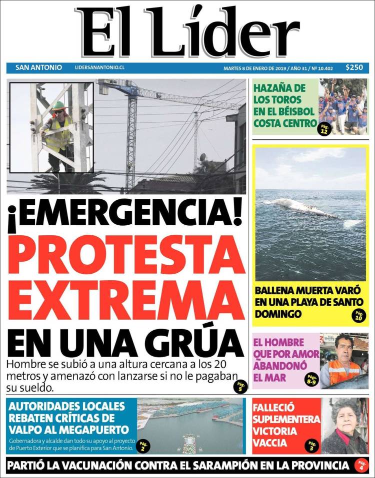 Portada de Lider de San Antonio (Chile)