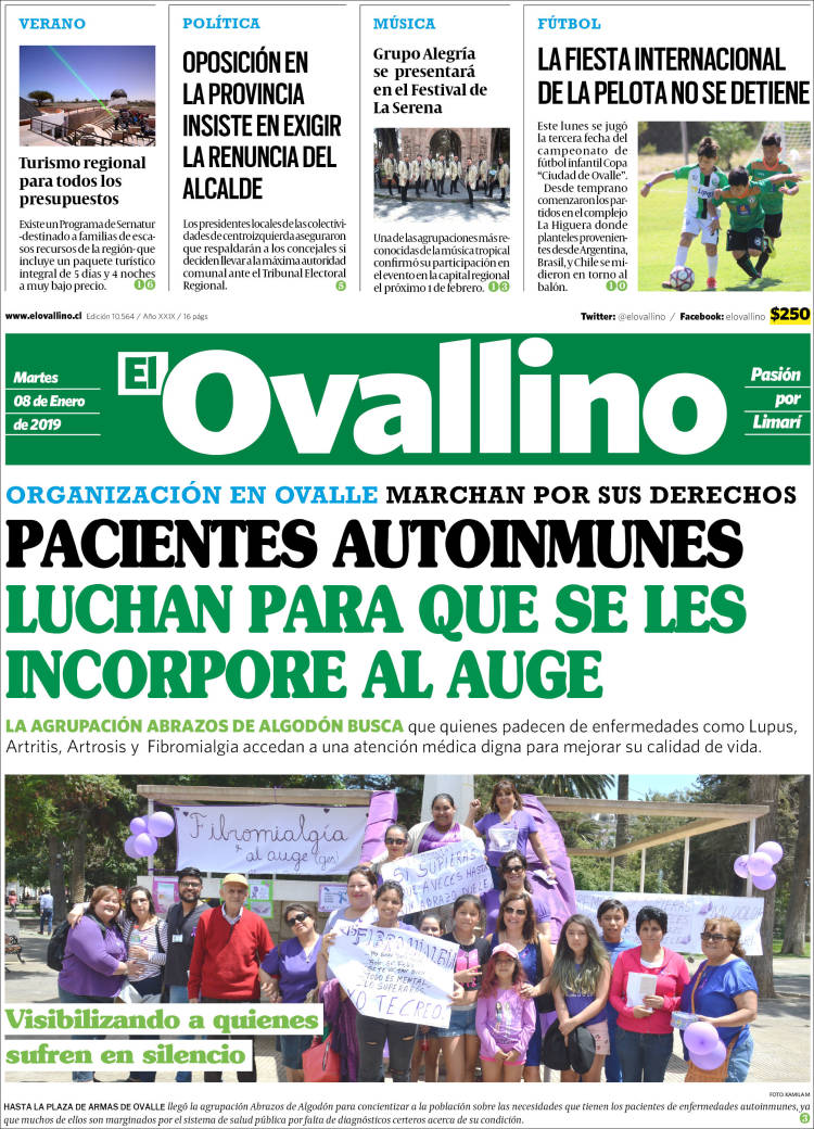 Portada de El Ovallino (Chile)