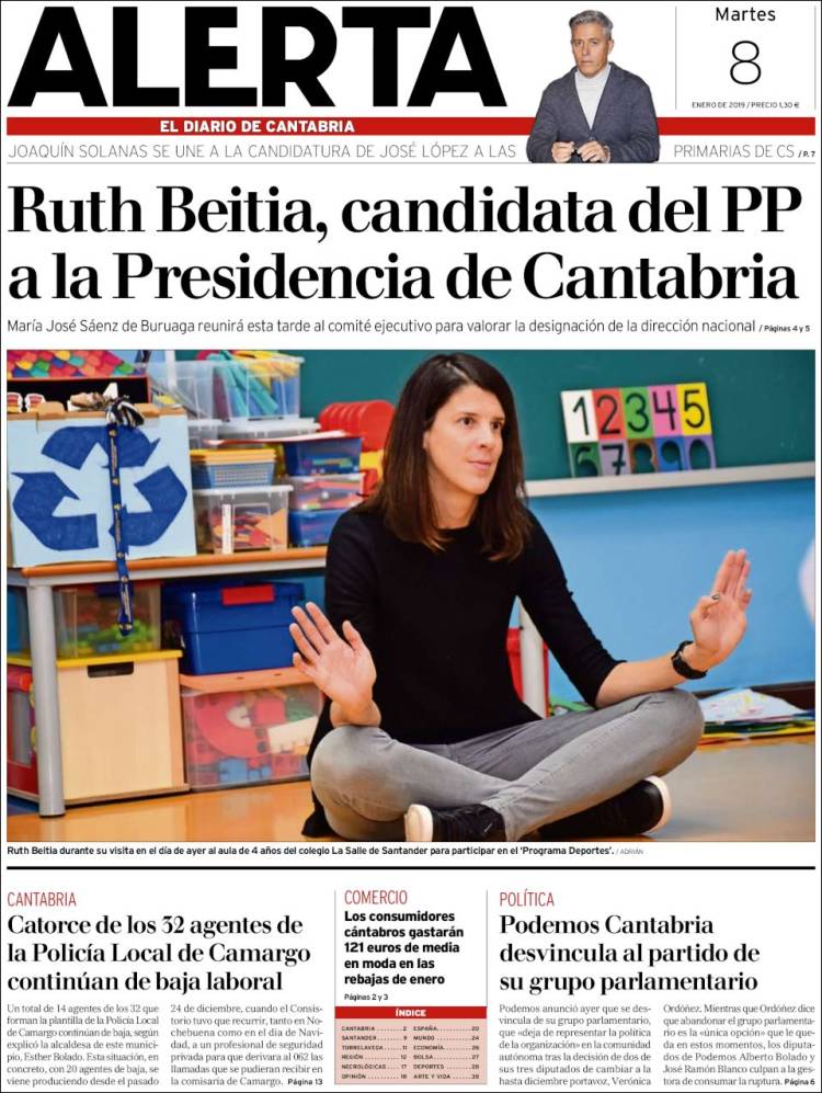 Portada de Alerta - El Diario de Cantabria (Espa&ntilde;a)