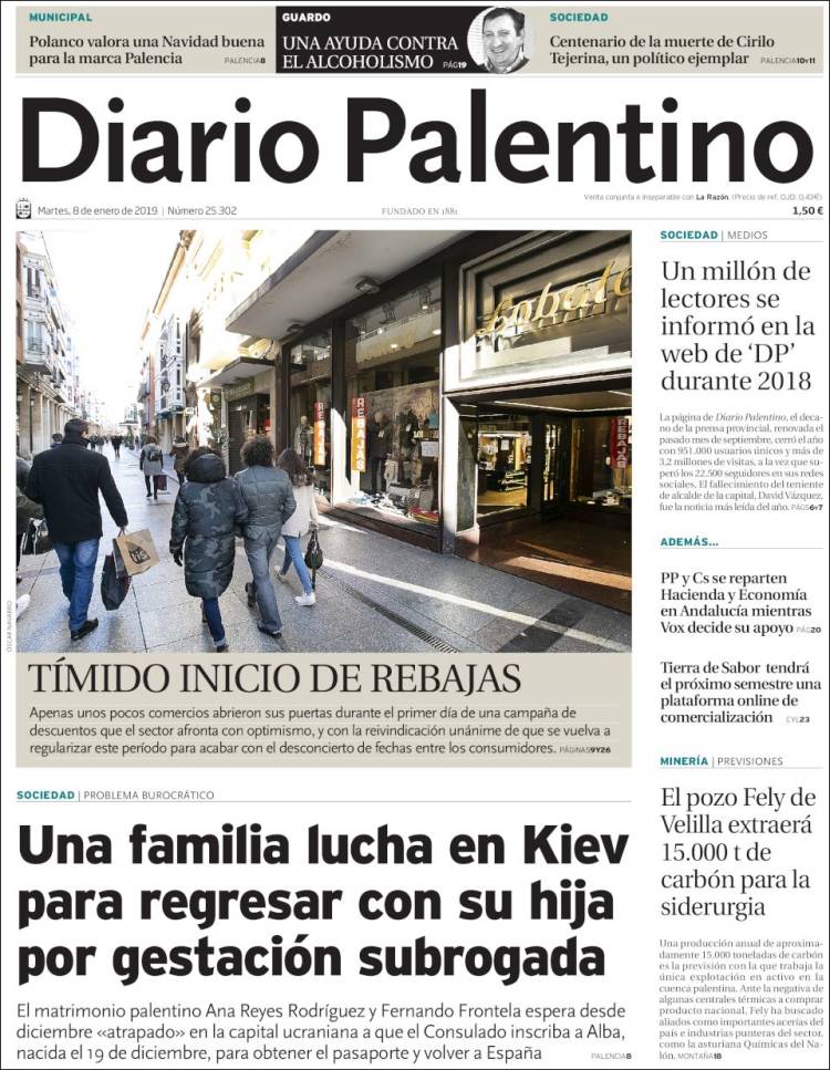 Portada de Diario Palentino (Espa&ntilde;a)