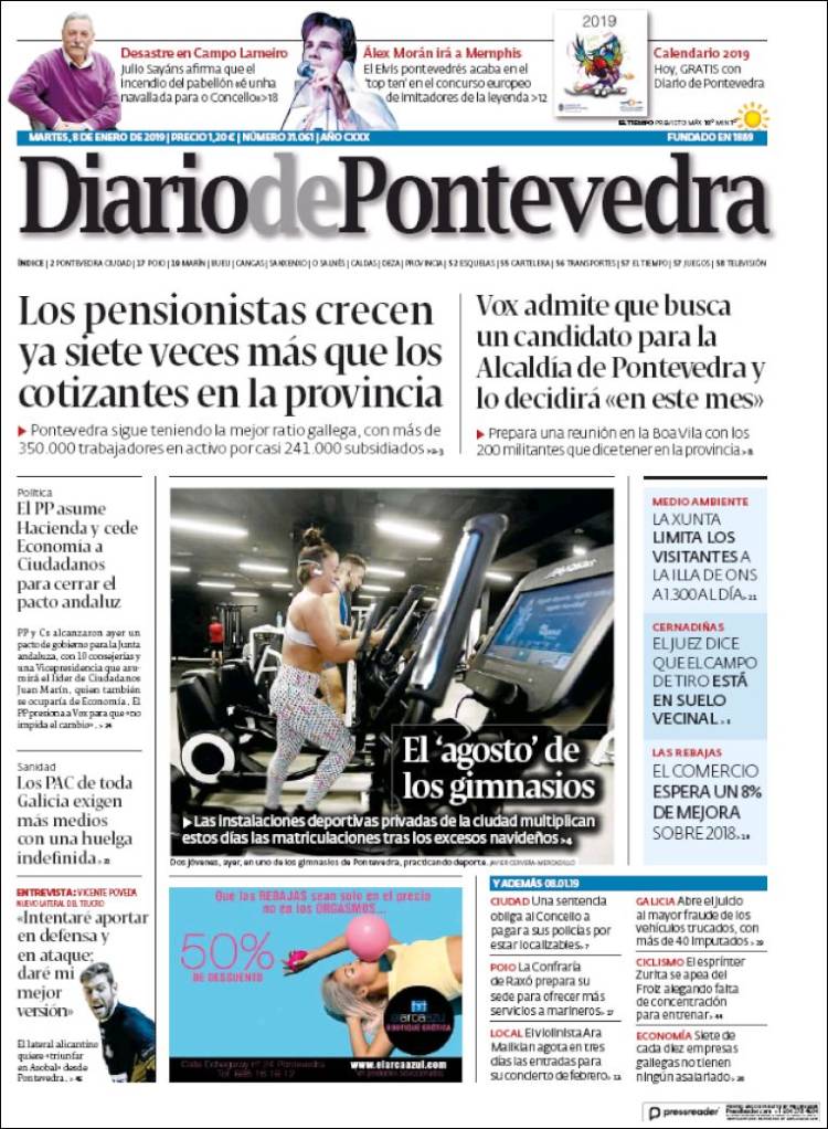 Portada de Diario de Pontevedra (Espa&ntilde;a)