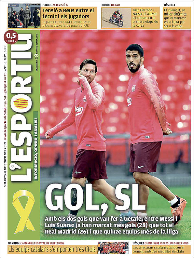 Portada de L'Esportiu (Espa&ntilde;a)