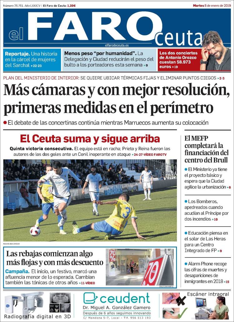 Portada de El Faro de Ceuta (Espa&ntilde;a)