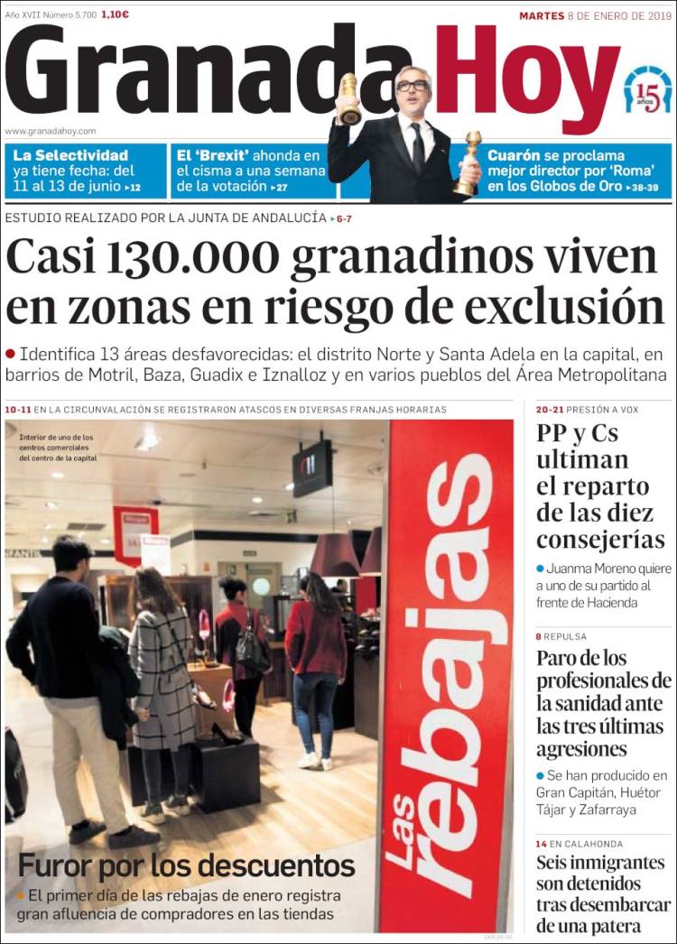 Portada de Granada Hoy (Espa&ntilde;a)