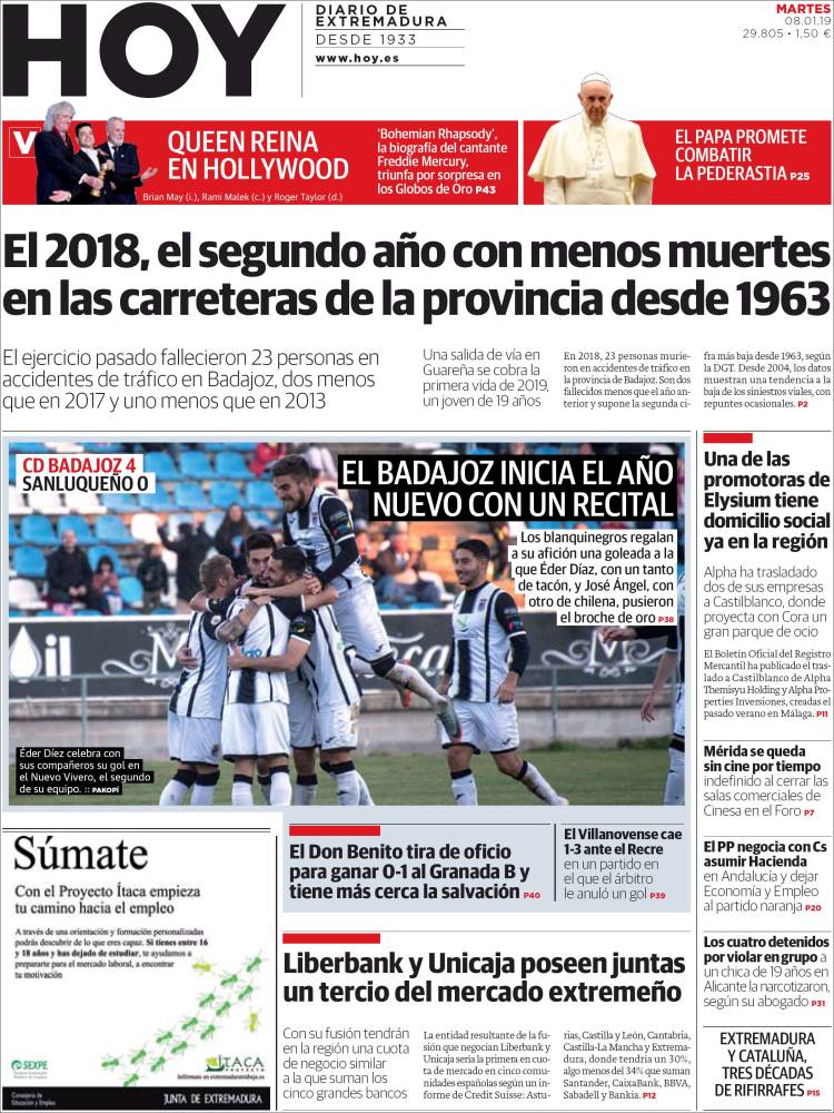 Portada de Hoy - Badajoz (Espa&ntilde;a)