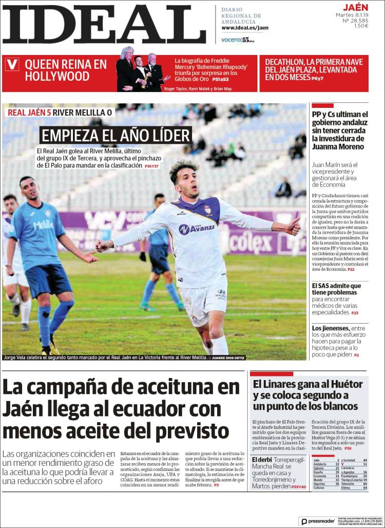 Portada de El Ideal de Jaén (Espa&ntilde;a)