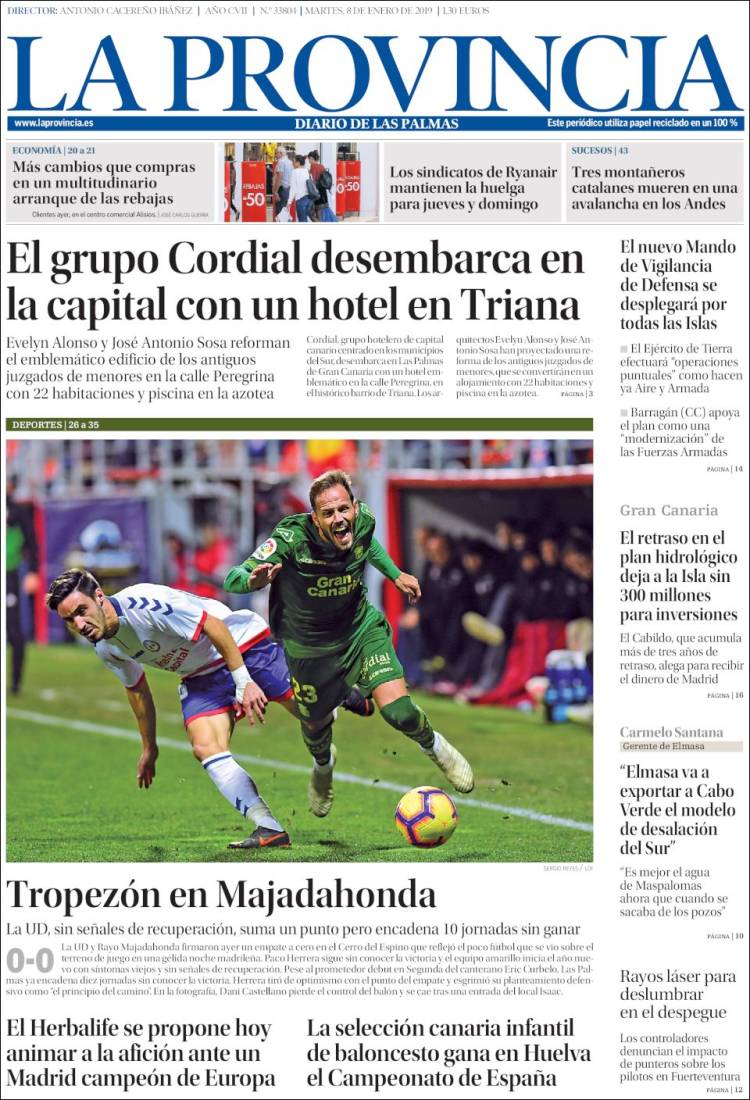 Portada de La Provincia (Espa&ntilde;a)