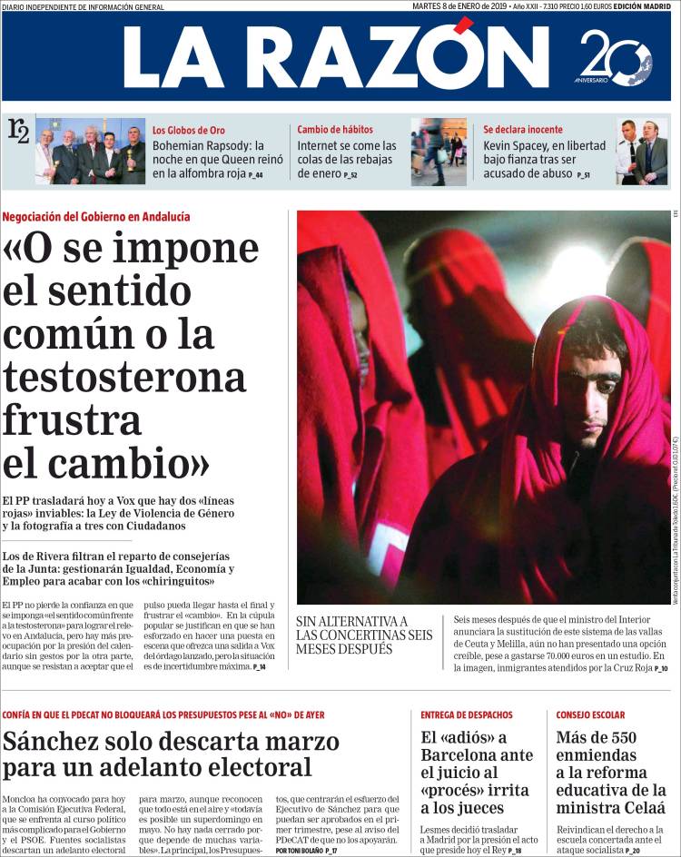 Portada de La Razón (Espa&ntilde;a)