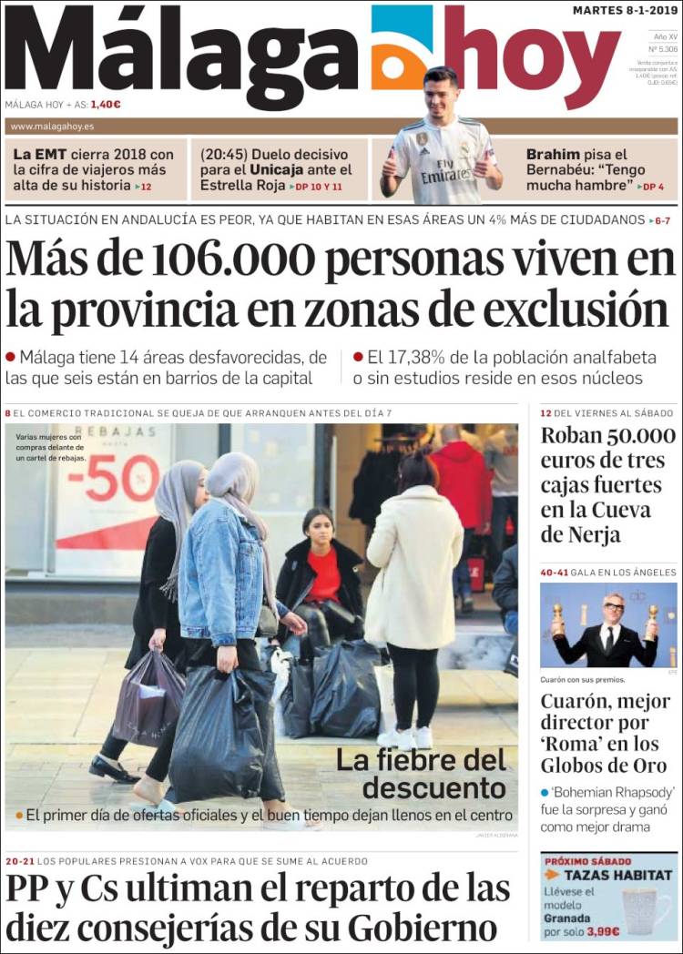 Portada de Málaga Hoy (Espa&ntilde;a)