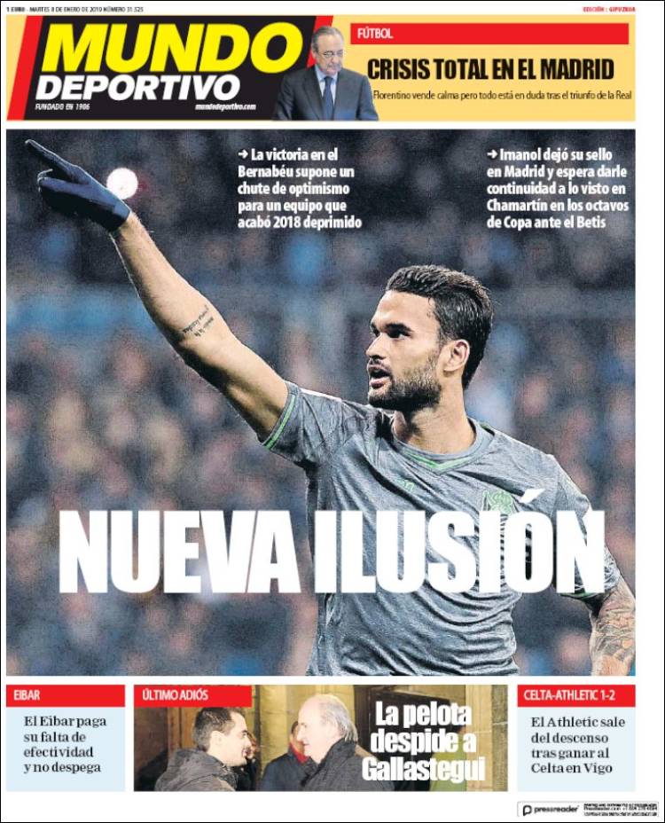 Portada de Mundo Deportivo Gipuzkoa (Espa&ntilde;a)