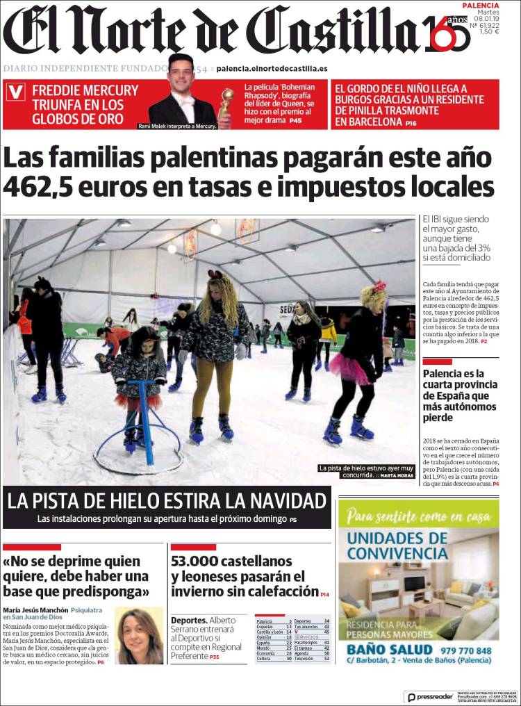 Portada de Norte de Castilla - Palencia (Espa&ntilde;a)