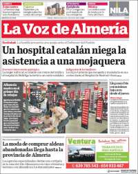 Portada de La Voz de Almería (Espa&ntilde;a)
