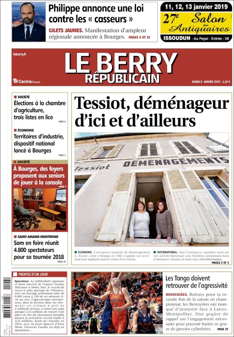Portada de Berry Republicain (Francia)