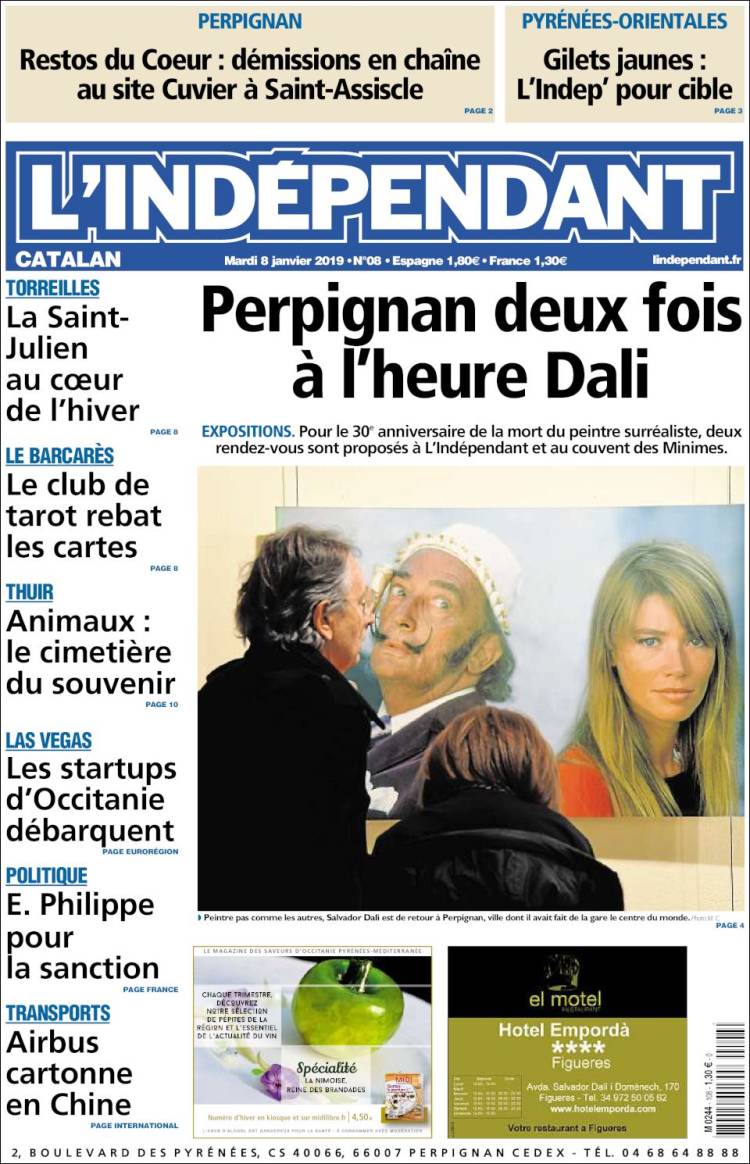 Portada de Le Indépendant (Francia)